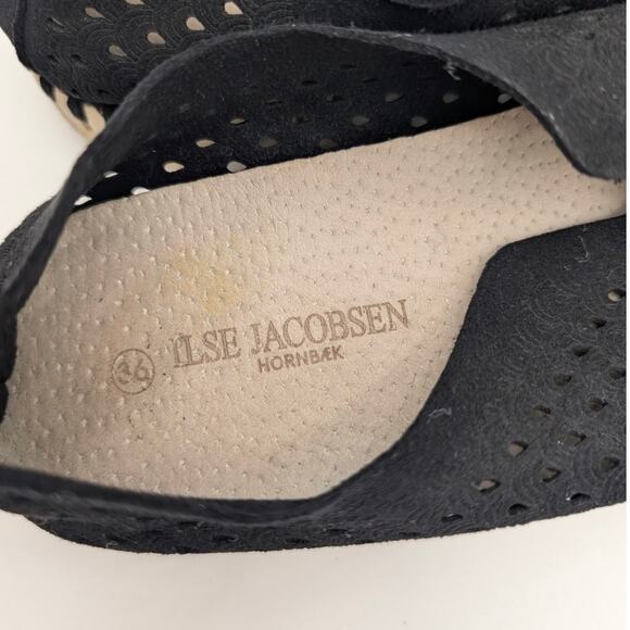 Ilse Jacobsen Hornbæk Tulip Women's Platform Slip-On Shoes Black Size US5.5 EU36 - Picture 11 of 11